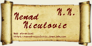 Nenad Niculović vizit kartica